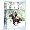Image 1 : 7 MARLBORO CIGARETTE COWBOY SIGN METAL. GOOD COND. H17.5", L22". WT. 7LBS....