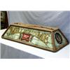 Image 1 : 1 MILLER BEER POOL LIGHT OF PLASTIC. H12", L46", D20". WEIGHT 14LBS.STAINED AND FADED....