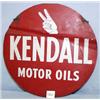 Image 1 : 1 KENDALL OIL SIGN-ROUND W/D. 21". SOME BENDING. WEIGHT 5LBS...