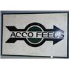 Image 1 : 1 ACCO FEED SIGN OF METAL W/WOOD FRAME. H46", L70". WEIGHT 29LB...