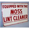 Image 1 : 1 MOSS CLEANER SIGN OF METAL W/ SOME RUST. H36", L48".WEIGHT 17LBS....