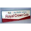 Image 1 : 1 ROYAL CROWN COLA SIGN OF METAL WITH SOME PAINT LOSS. H18.5", L54". WT.5.5LBS....
