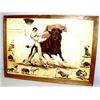 Image 1 : 1 PEARL BEER SIGN-"THE LAST FIGHT OF MANOLETE BY BARNABY CONRAD" (BULLFIGHTER). SOME WATER STAINS...
