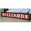 Image 1 : 1 SIGN-MOVIE PROP BILLIARDS SIGN OF WOOD IN FAIR COND. SIGN IS IN 2 PARTS. TOTAL H33", L159". WEI...