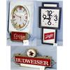 Image 1 : 1 BUDWEISER LIGHTED SIGN. CORD CUT WITH SOME COROSSION. H15", L36". WT. 6.5LBS. 1 COORS ON TAP CL...