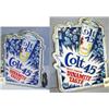 Image 1 : 2 COLT 45 LIGHTED PLASTIC SIGN H16", L12.5. GOOD COND. WITH SOME WEAR. WEIGHT 2LB....