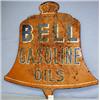 Image 1 : 1 BELL GASOLINE SIGN W/MUCH RUST H47", L47.5". WEIGHT 23LBS....