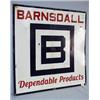 Image 1 : 1 BARNSDALL GAS-DEPENDABLE PRODUCTS PORCELAIN SIGN. H48", L48". SOME RUST. WEIGHT 37LBS....