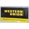 Image 1 : 1 WESTERN UNION METAL SIGN, 24"H, 48"L, 5 LBS....