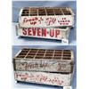 Image 1 : 4 WOOD 7 UP CASES-24 BOTTLE ALL MARKED AUSTIN H4.5", L18.5 W12". TOTAL WEIGHT 12.5"...