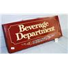 Image 1 : 1 SCHLITZ BEVERAGE DEPARTMENT PLASTIC SIGN. H15" L36", W4" FAIR CONDITION. WEIGHT 4LBS....