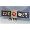 Image 1 : 1 LONESTAR COLD BEER FOAM SIGN H14", L48", W1.5". GOOD COND. WT. 3LBS....