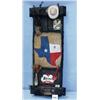 Image 1 : 1 TEXAS SIGN W/ SHINER, JACK DANIELS, VODKA, ETC. H35", L14 W3.5". GOOD CONDITION. WEIGHT 11 LBS....