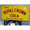 Image 1 : 1 ROYAL CROWN COLA SIGN. H11.5" L22", W1". GOOD CONDITION. WT. 5LBS....