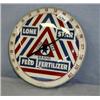 Image 1 : 1 LONE STAR FERTILIZER SIGN- THERMOMETER-METAL.FAIR COND. DIAM.12". WEIGHT 2LBS....