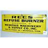 Image 1 : 1 REES REFUSE BURNER DISTRIBUTED BY MEPHIS MACHINERY & SUPPLY CO. INC. 205 SO. FRONT STREET MEPHI...