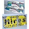 Image 1 : 2 SIGN- HIRES ROOT BEER SIGNS OF STYROFOAM.ONE W/MINOR BEND & 1 W/SMALL HOLE. H9", L24". 1 DRINK...