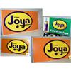 Image 1 : 2 JOYA METAL SIGN DOUBLE SIDED H11.5", L21.5". FAIR COND. WT 1.5LBS. 1 JOYA DOUBLE SIDED METAL SI...