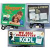 Image 1 : 1 KOOL CIGARETTE METAL SIGN CPYRGT 1979. WITH SCRATCHES H 17.5, L 21.5, WT 1LB. 1 NEWPORT CIGARET...