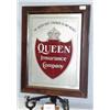 Image 1 : 1 QUEEN INSURANCE CO METAL SIGN WOOD FRAME. H29", L23" GOOD COND. WT. 4.5...