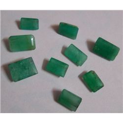 Natural African Emerald Cut stones of Rectangular shapes of total weight 15.80 ct