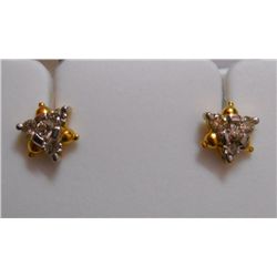 Earring of Diamond 0.42 Ctw in 2.62g 18kt Yellow Gold