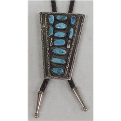 Vintage Sterling Turquoise Bolo Tie