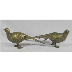 Brass Pheasant Pair Figurines