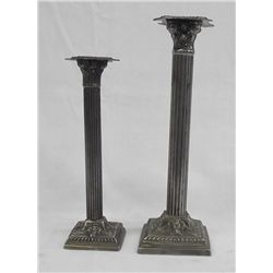 Silver Metal Candlesticks