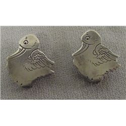 Navajo Sterling Duck Clamper Pins