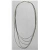 Image 1 : Navajo Five Strand Liquid Silver Necklace