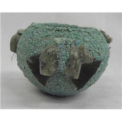 Zuni Crushed Turquoise Fetish Jar