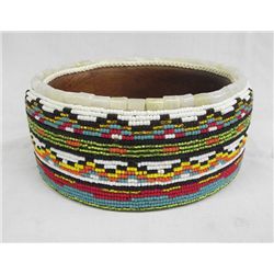 Beaded Wooden Bowl by Kills Thunder
