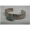 Image 1 : Old Pawn Sterling Turquoise Bracelet, Tom Willeto