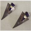 Image 1 : Zuni Sterling Stone to Stone Lapis Inlay Earrings