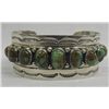 Image 2 : Navajo Sterling & Turquoise Bracelet, Signed ''TP''