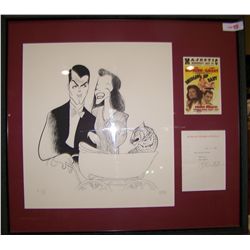 AL HIRSCHFELD ORIGINAL LITHOGRAPH  CARY GRANT & KATHARINE HEPBURN ARTIST PROOF XXV/XXX