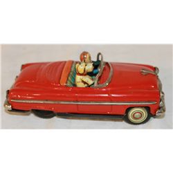 Tin Friction Car w/ Dog & man