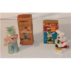 2 Alps Wind-up Rabbit Toys