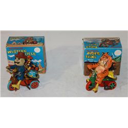 2 Marx Wind-up Tricycle Toys