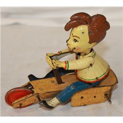 Heini Tin Boy on Tricycle Toy