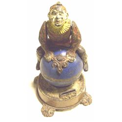 Iron Clown on Globe Mechanical Bank