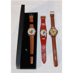 2 Mickey Mouse & Scooby Doo Wristwatches