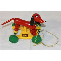 Brio Sweden Wooden Dog Pull Toy