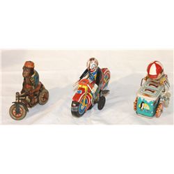 3 Tin Wind-up Toys