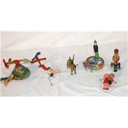 Group Lot of Tin Wind-up Toys and Parts