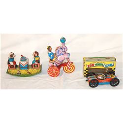 3 Wind-up Tin Toys