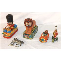 Box Lot of Tin Toys