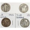 Image 1 : 4 STANDING LIBERTY QUARTERS (25,26-S,28-D,29-D) GOOD-VF