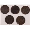 Image 2 : 5 LOW GRADE LARGE CENTS. ESTIMATE $40- $50.